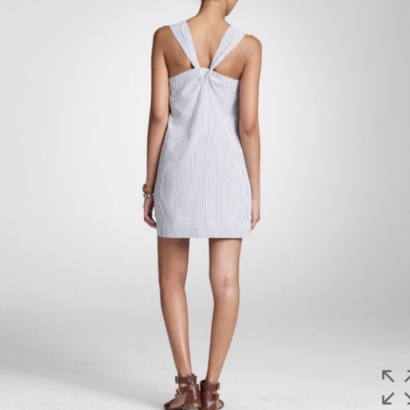 J.Crew Gray Seersucker Shift Dress, Size 4 - Picture 2 of 12